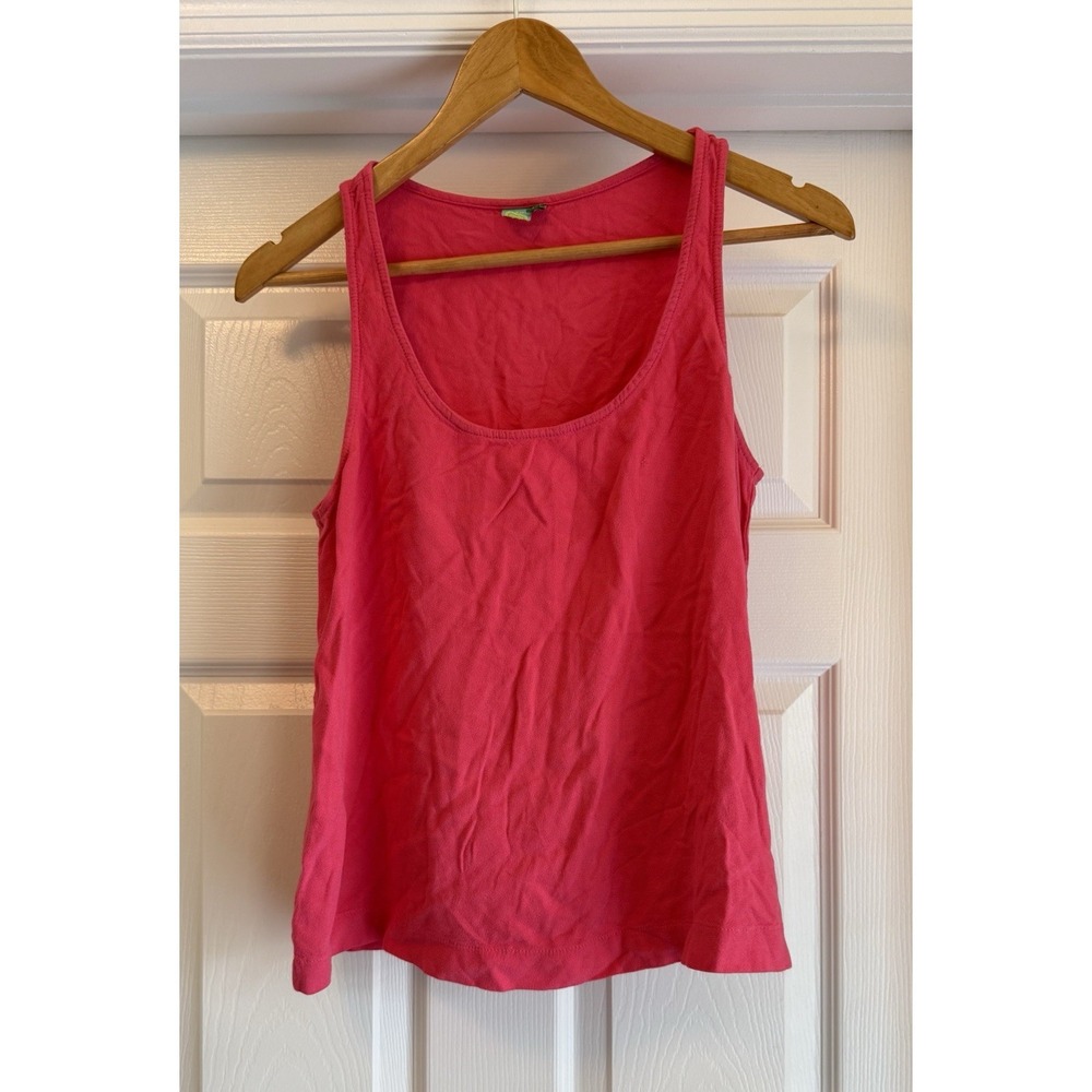FARM Rio Tank Top Womens Medium Pink Scoop Neck Sleeveless Basic Jersey Shell